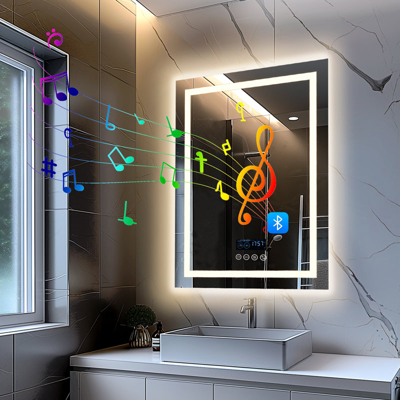 Isenhour led lighted bathroom mirror ivy bronx online